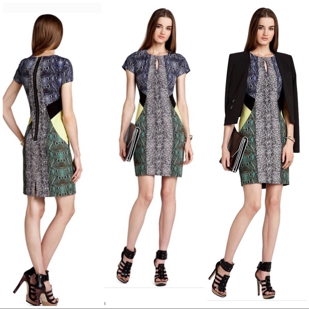 BCBGMaxAzria Chloe Snakeskin Dress D103